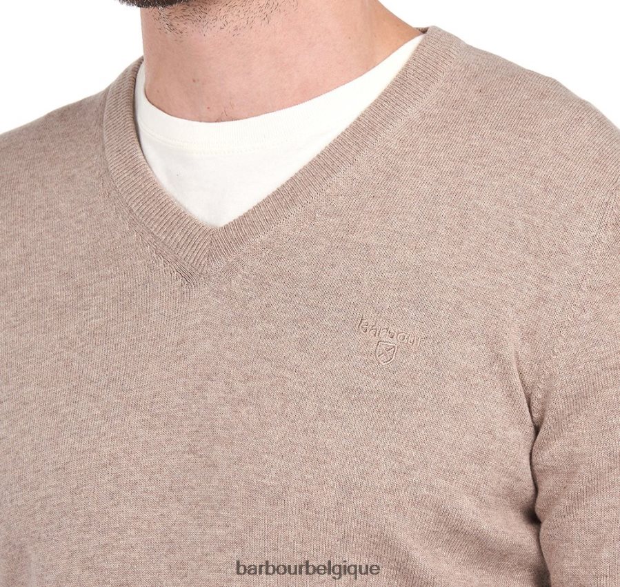 vêtements Barbour pull col v en coton pima cobalight marne Hommes T2L6ZP1091