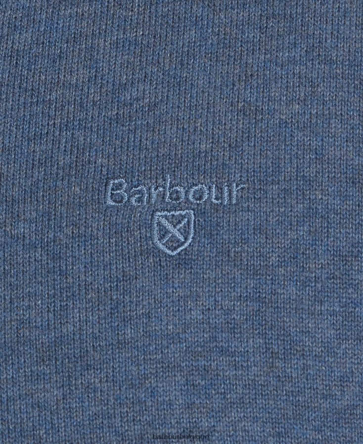vêtements Barbour pull col v en coton pima cobalight marne Hommes T2L6ZP1097