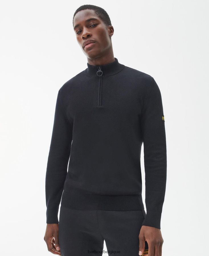 vêtements Barbour pull demi-zip en coton marne anthracite Hommes T2L6ZP1105