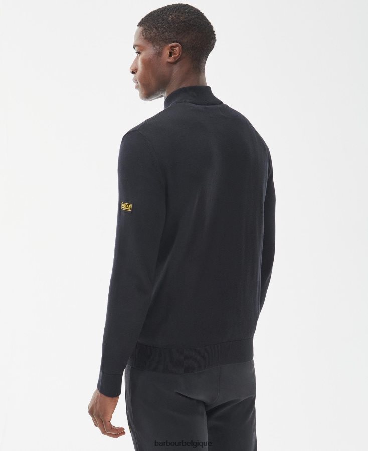 vêtements Barbour pull demi-zip en coton marne anthracite Hommes T2L6ZP1105