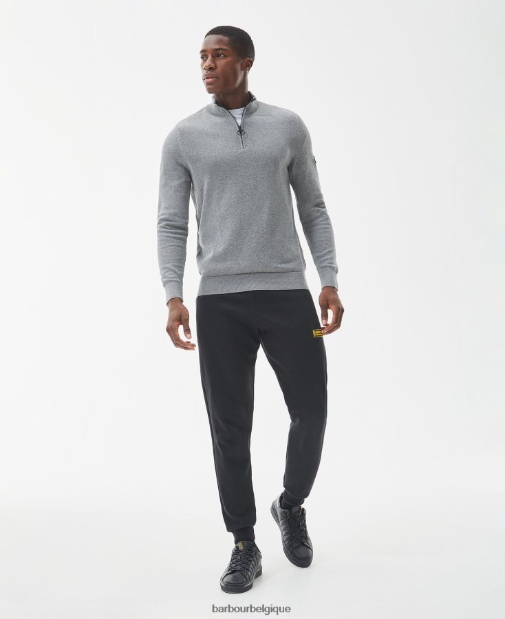vêtements Barbour pull demi-zip en coton marne anthracite Hommes T2L6ZP1107