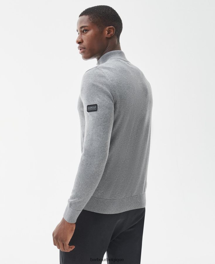 vêtements Barbour pull demi-zip en coton marne anthracite Hommes T2L6ZP1107