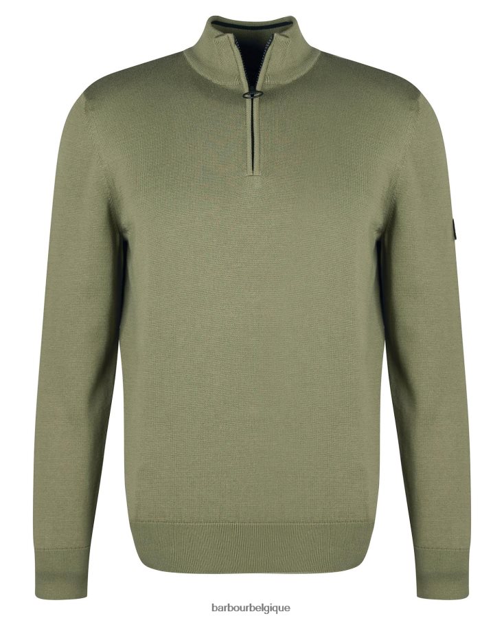 vêtements Barbour pull demi-zip en coton marne anthracite Hommes T2L6ZP1118