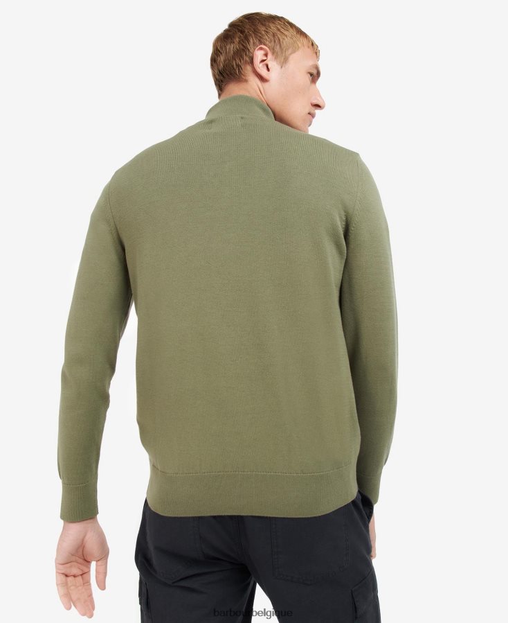 vêtements Barbour pull demi-zip en coton marne anthracite Hommes T2L6ZP1118