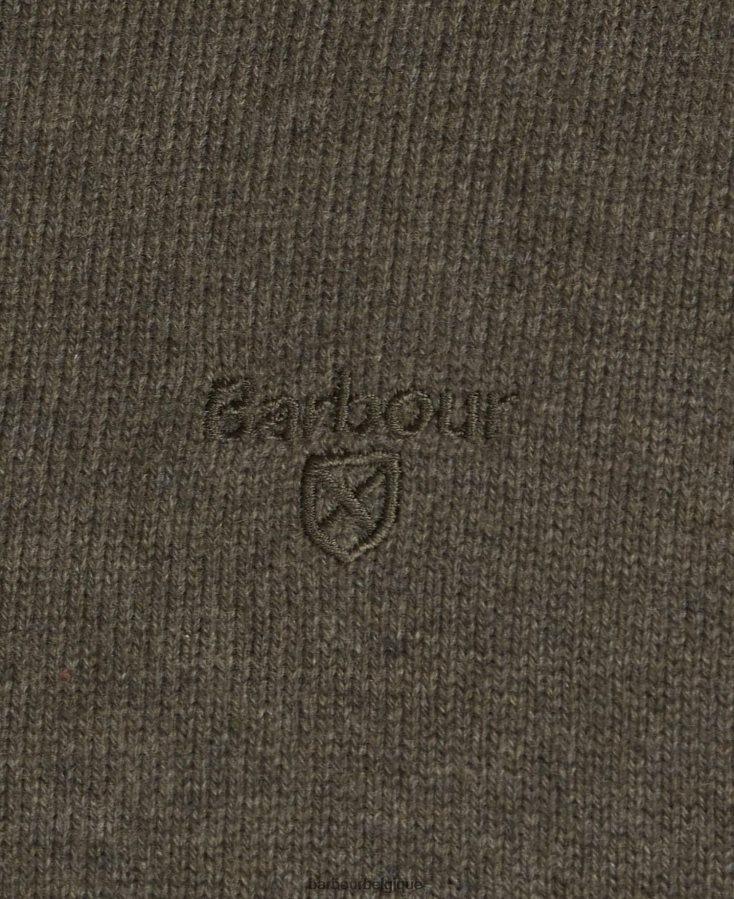vêtements Barbour pull demi-zip en coton marne olive Hommes T2L6ZP1073