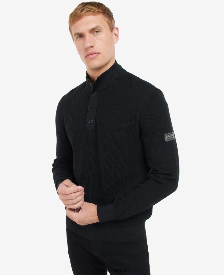 vêtements Barbour pull en maille mousse noir classique Hommes T2L6ZP1079