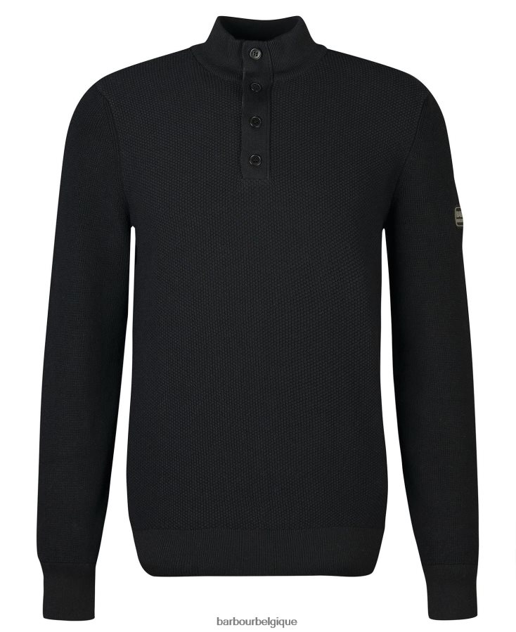 vêtements Barbour pull en maille mousse noir classique Hommes T2L6ZP1079