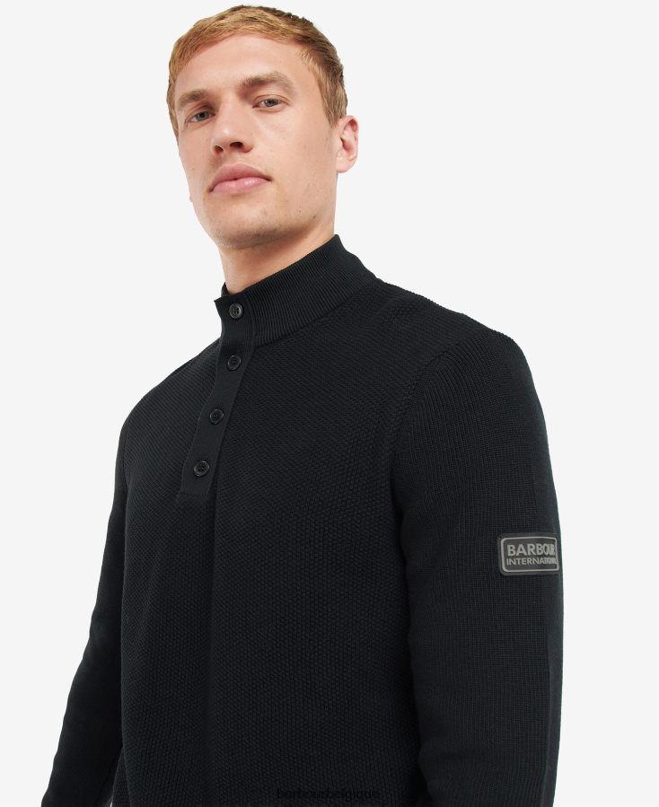 vêtements Barbour pull en maille mousse noir classique Hommes T2L6ZP1079