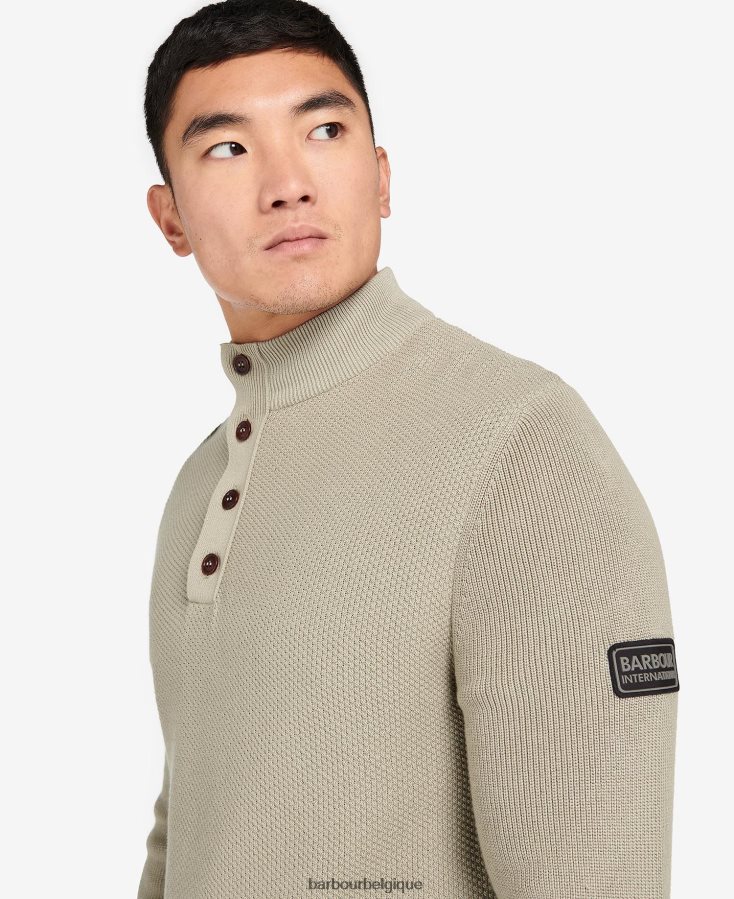 vêtements Barbour pull en maille mousse noir classique Hommes T2L6ZP1111