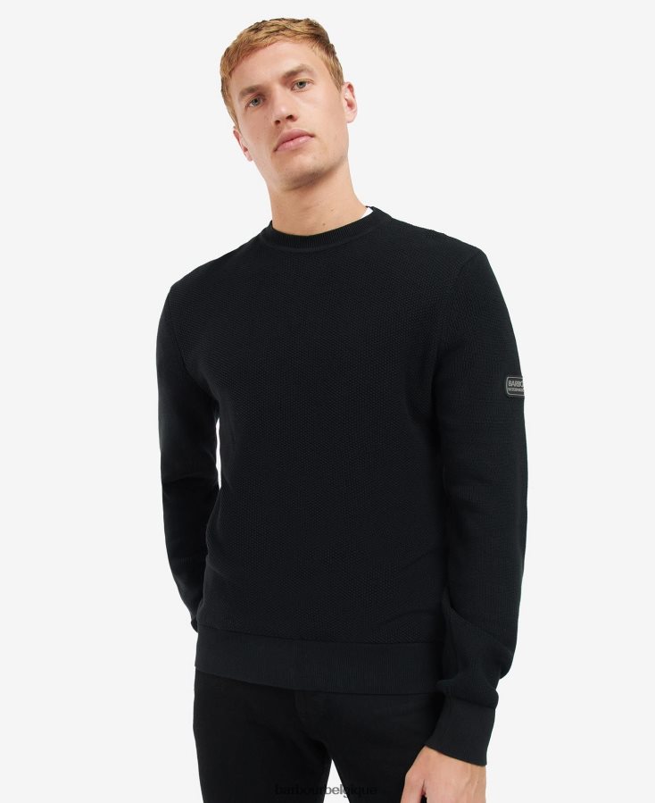 vêtements Barbour pull en maille noir classique Hommes T2L6ZP1117