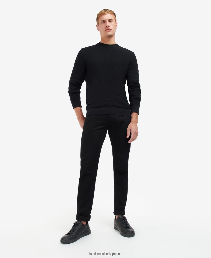 vêtements Barbour pull en maille noir classique Hommes T2L6ZP1117