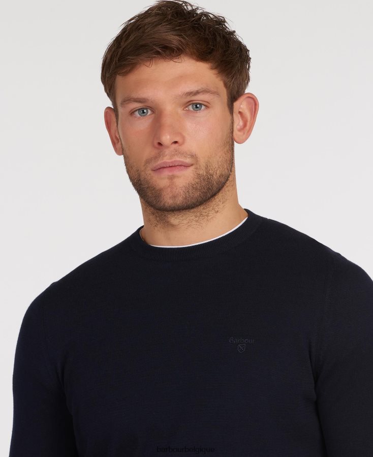 vêtements Barbour pull léger en coton bleu brillant Hommes T2L6ZP1089