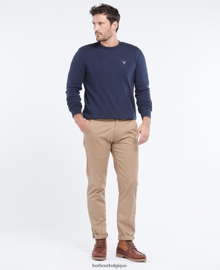 vêtements Barbour pull ras du cou bio marine Hommes T2L6ZP1112