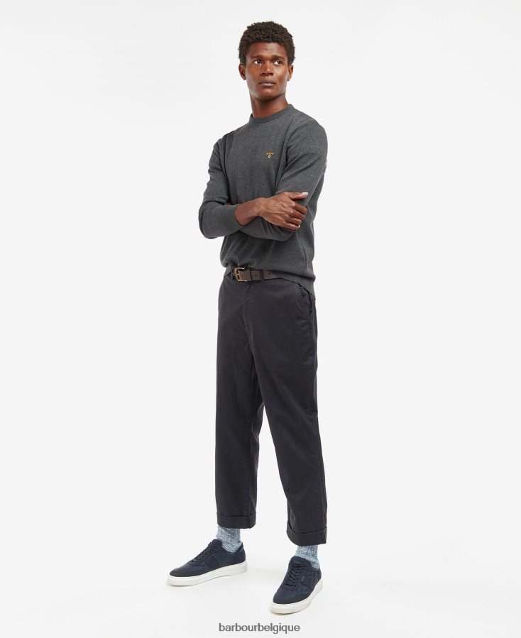 vêtements Barbour pull ras du cou bio marine Hommes T2L6ZP1124