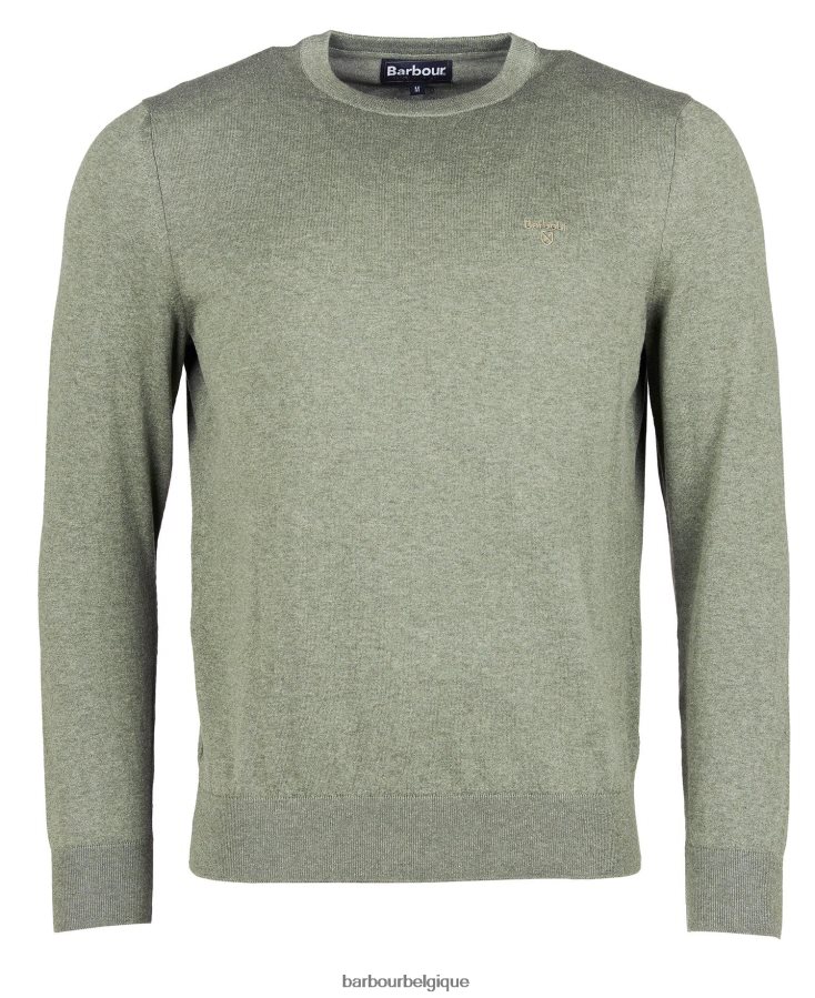 vêtements Barbour équipage de coton léger bleu brillant Hommes T2L6ZP1074