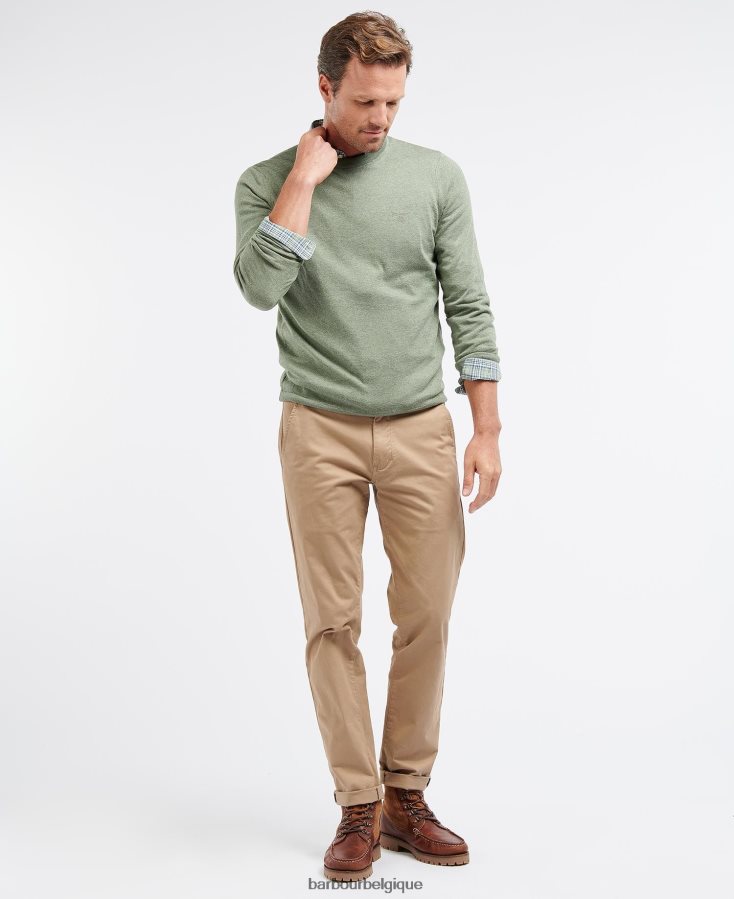 vêtements Barbour équipage de coton léger bleu brillant Hommes T2L6ZP1074