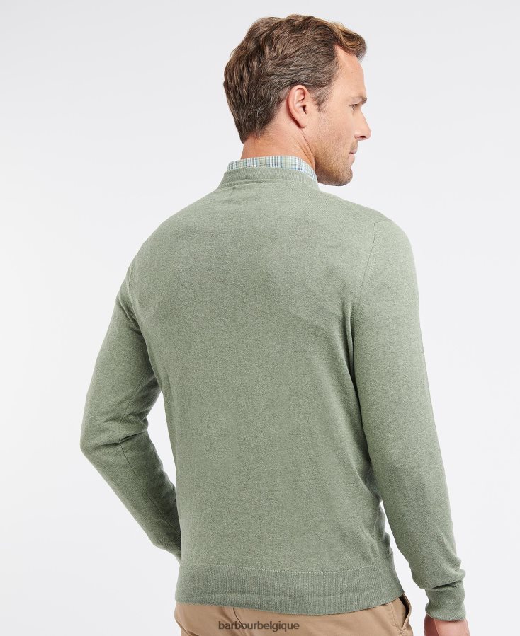 vêtements Barbour équipage de coton léger bleu brillant Hommes T2L6ZP1074