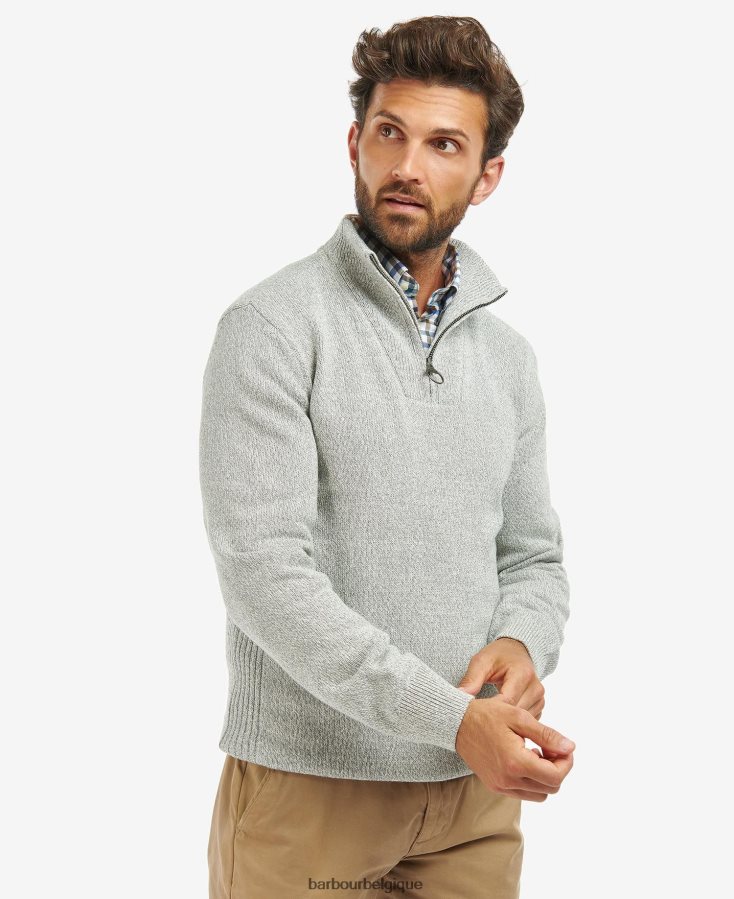 vêtements Barbour sweat à demi-zip en coton nelson sac de sport vert Hommes T2L6ZP1114