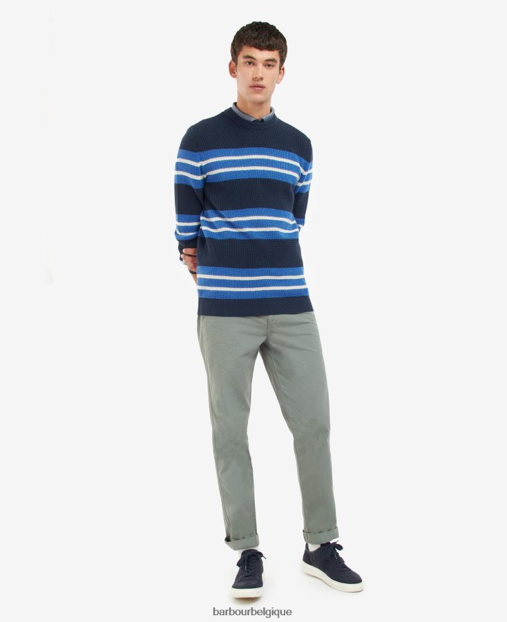 vêtements Barbour sweat rayé blaydon marine classique Hommes T2L6ZP1122