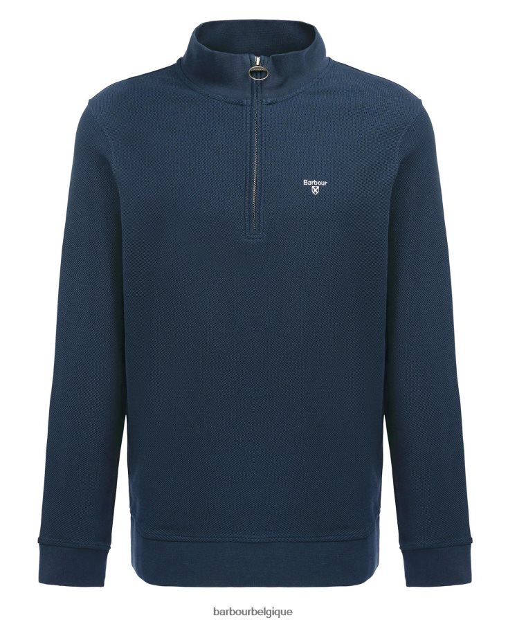vêtements Barbour birkrigg sweat demi-zip fumée blanche Hommes T2L6ZP990