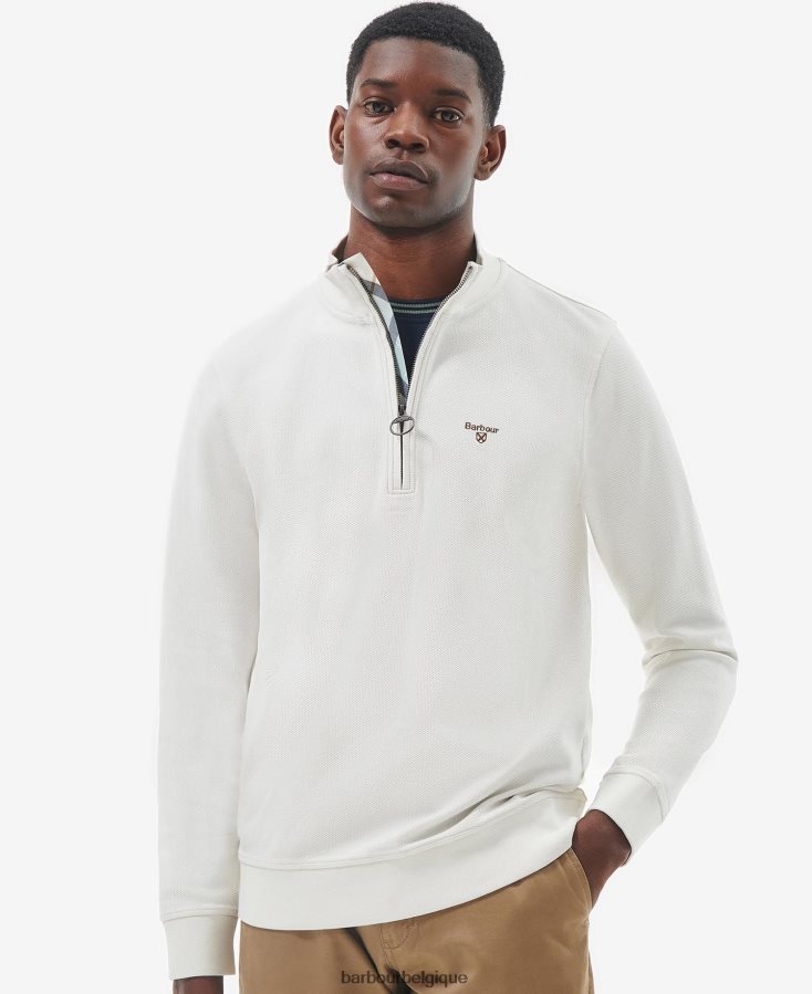 vêtements Barbour birkrigg sweat demi-zip fumée blanche Hommes T2L6ZP991