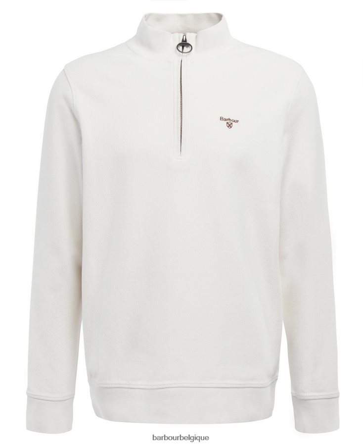 vêtements Barbour birkrigg sweat demi-zip fumée blanche Hommes T2L6ZP991
