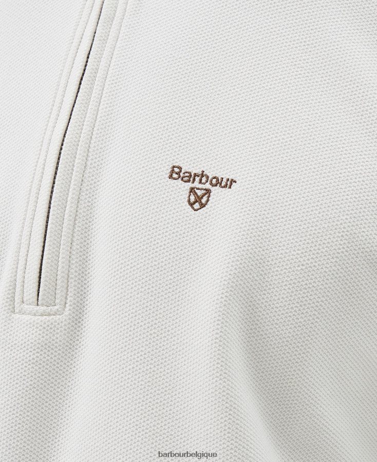 vêtements Barbour birkrigg sweat demi-zip fumée blanche Hommes T2L6ZP991