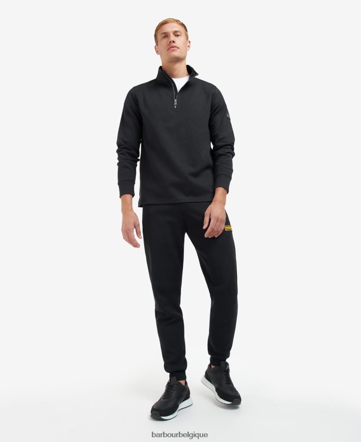 vêtements Barbour demi-zip à ressort noir classique Hommes T2L6ZP993