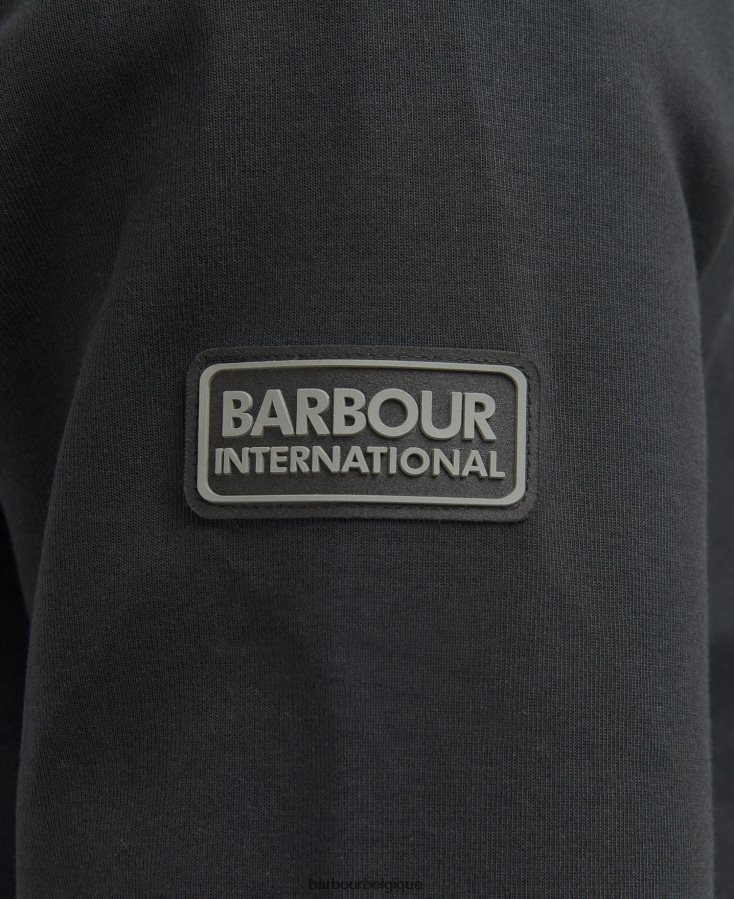 vêtements Barbour demi-zip à ressort noir classique Hommes T2L6ZP993