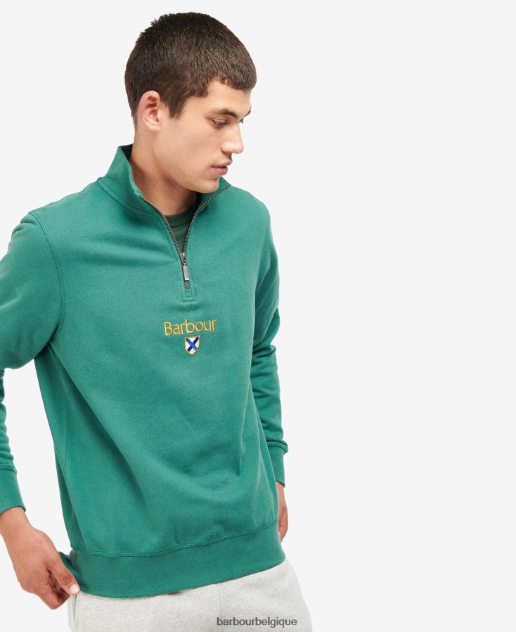 vêtements Barbour demi-zip trinity bleu profond Hommes T2L6ZP1055