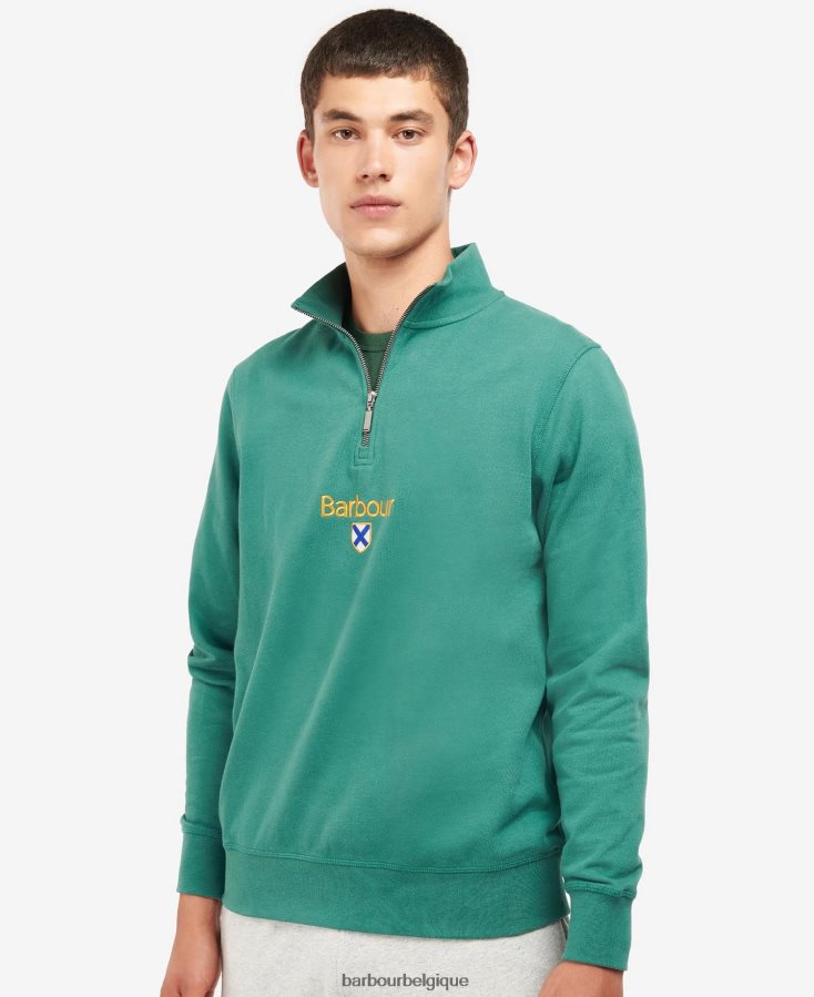 vêtements Barbour demi-zip trinity bleu profond Hommes T2L6ZP1055