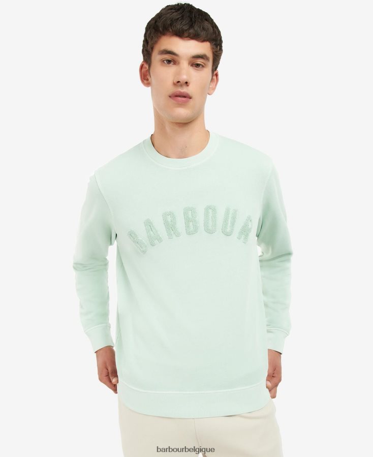 vêtements Barbour pull à grand logo poudre bleue Hommes T2L6ZP1041