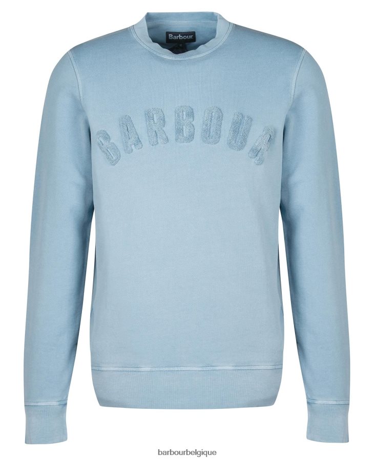 vêtements Barbour pull à grand logo poudre bleue Hommes T2L6ZP1042