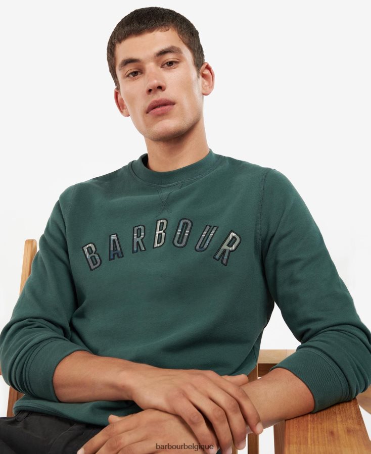 vêtements Barbour pull ras du cou debson bleu monaco Hommes T2L6ZP992