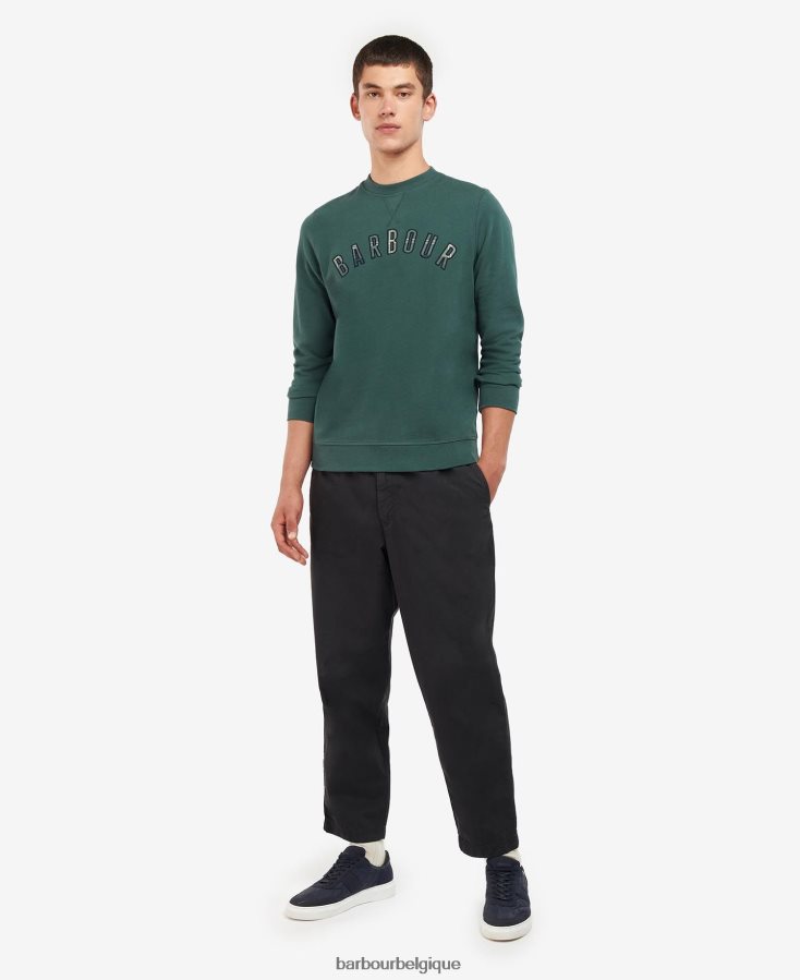 vêtements Barbour pull ras du cou debson bleu monaco Hommes T2L6ZP992