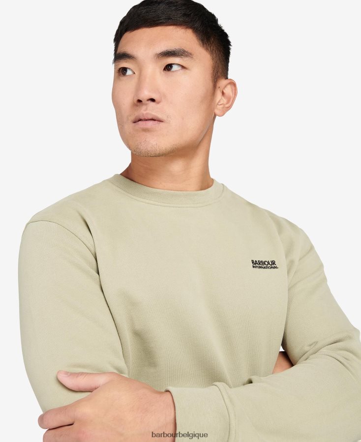 vêtements Barbour pull ras du cou roadster sable de cavalerie Hommes T2L6ZP1002