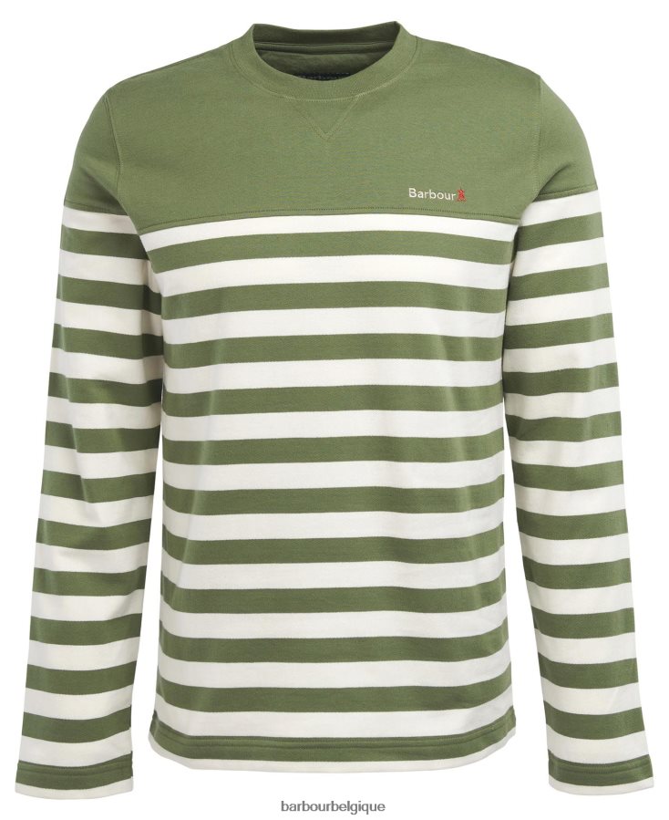 vêtements Barbour équipage de bande de firthmoor olive brûlée Hommes T2L6ZP1007