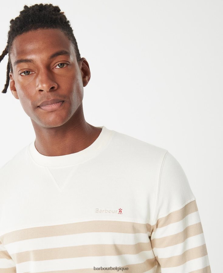 vêtements Barbour équipage de bande de firthmoor olive brûlée Hommes T2L6ZP1011