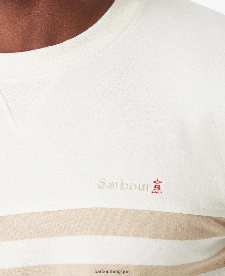 vêtements Barbour équipage de bande de firthmoor olive brûlée Hommes T2L6ZP1011