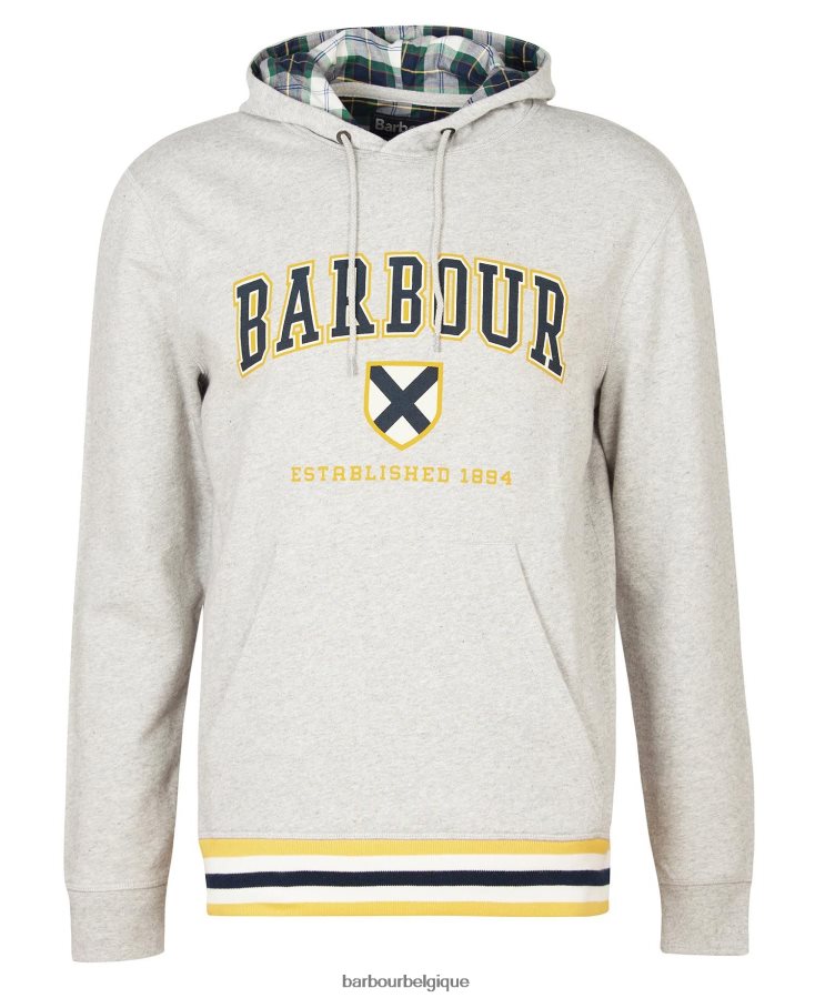 vêtements Barbour sweat à capuche à logo gris chiné Hommes T2L6ZP1027