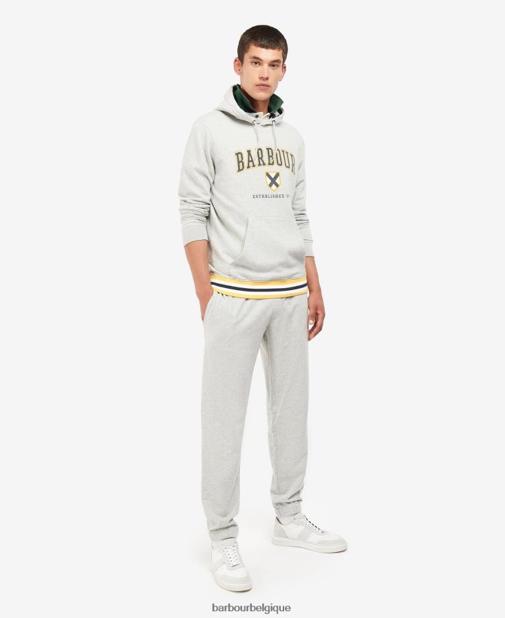 vêtements Barbour sweat à capuche à logo gris chiné Hommes T2L6ZP1027