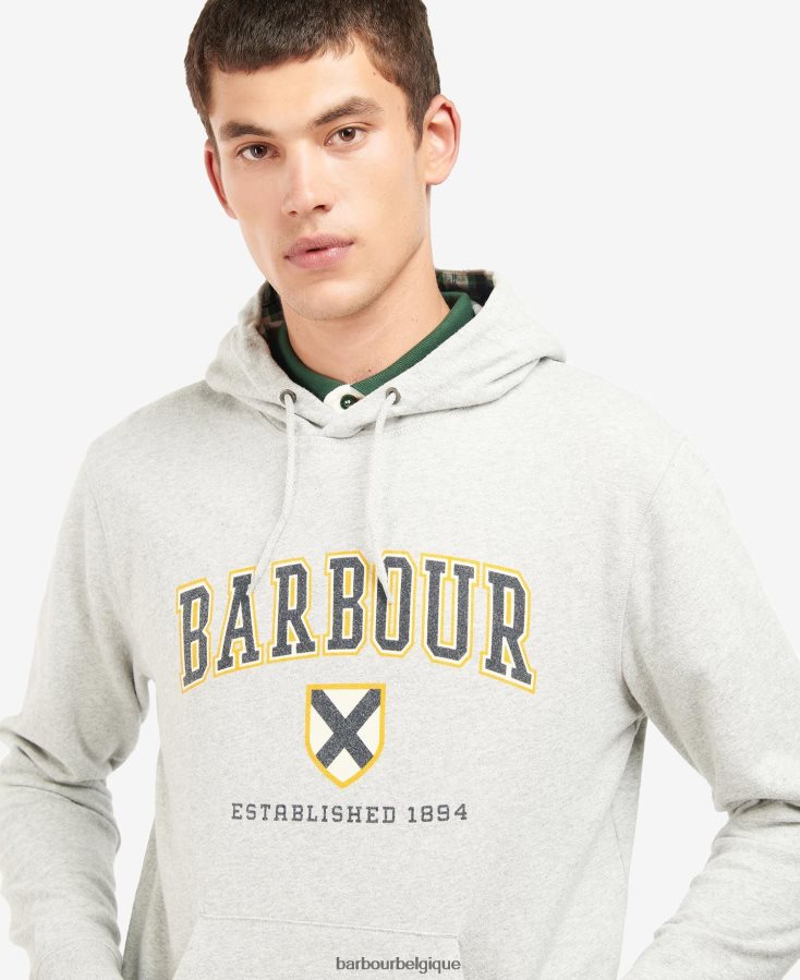 vêtements Barbour sweat à capuche à logo gris chiné Hommes T2L6ZP1027