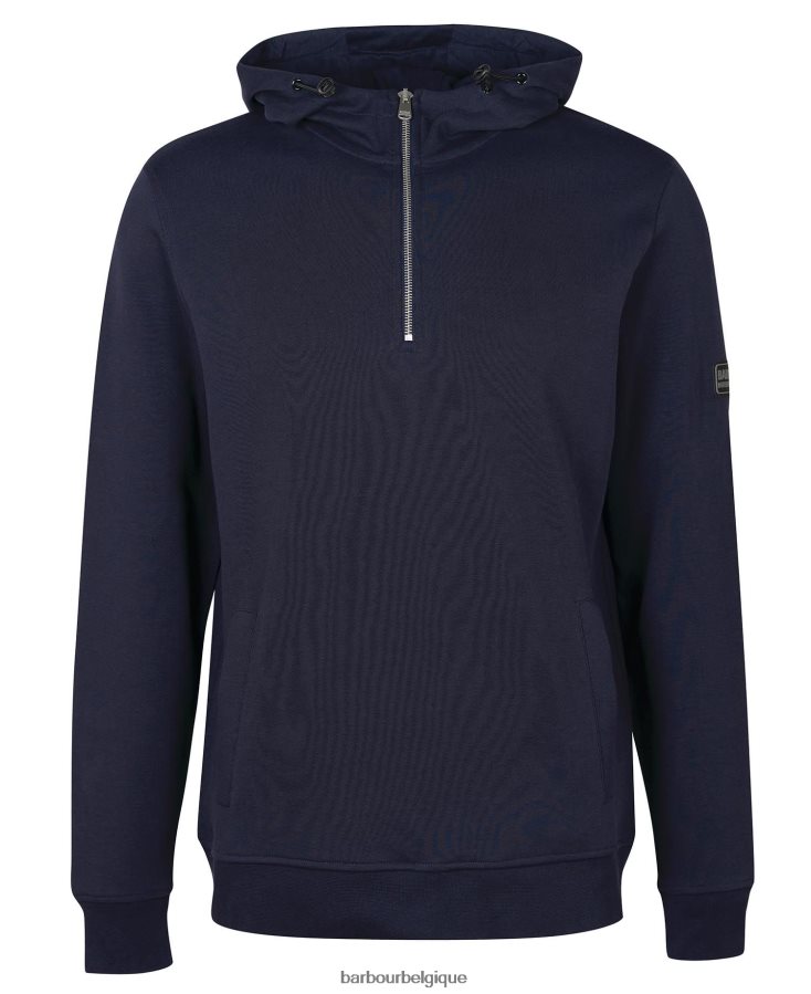 vêtements Barbour sweat à capuche mi-zippé Hoxton ciel de nuit Hommes T2L6ZP1064