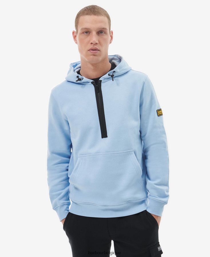 vêtements Barbour sweat à capuche zippé à écusson bleu délavé Hommes T2L6ZP1029