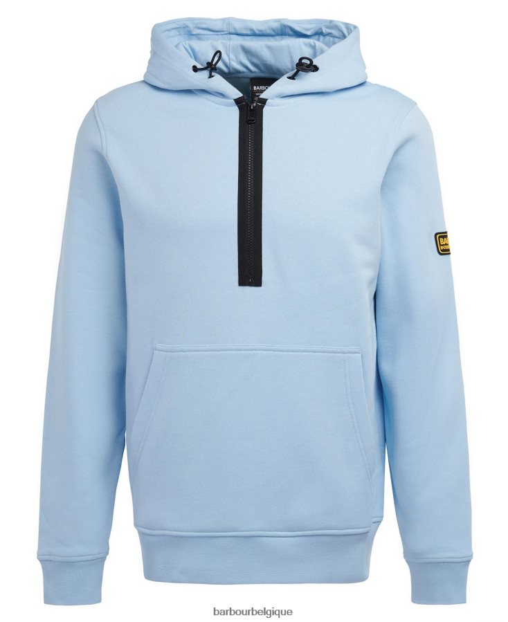 vêtements Barbour sweat à capuche zippé à écusson bleu délavé Hommes T2L6ZP1029