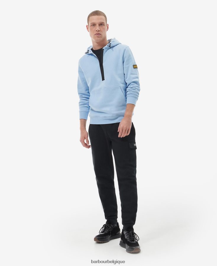 vêtements Barbour sweat à capuche zippé à écusson bleu délavé Hommes T2L6ZP1029