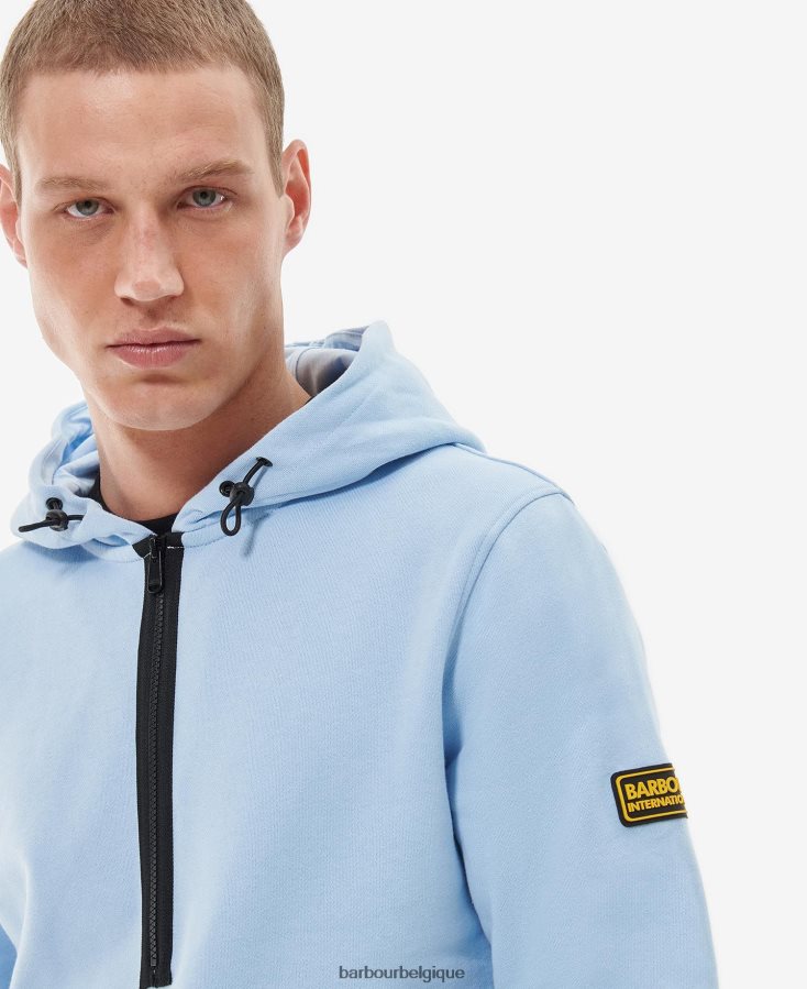 vêtements Barbour sweat à capuche zippé à écusson bleu délavé Hommes T2L6ZP1029