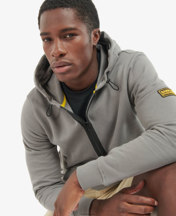 vêtements Barbour sweat à capuche zippé à écusson noir Hommes T2L6ZP1070