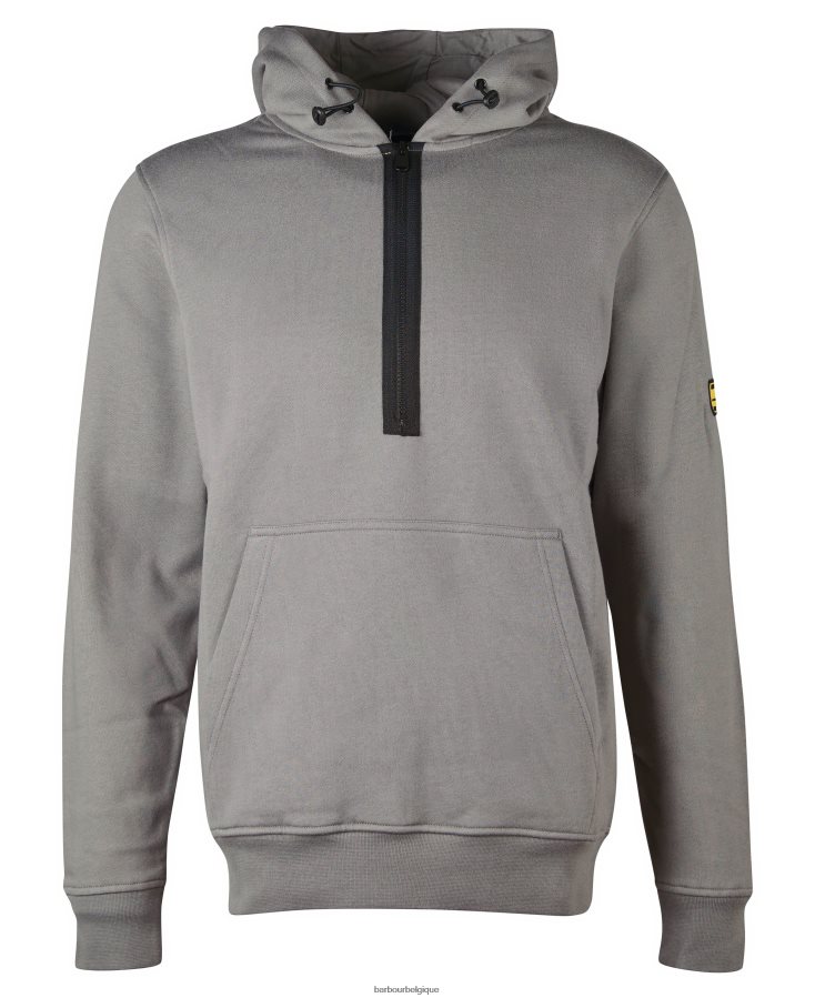 vêtements Barbour sweat à capuche zippé à écusson noir Hommes T2L6ZP1070