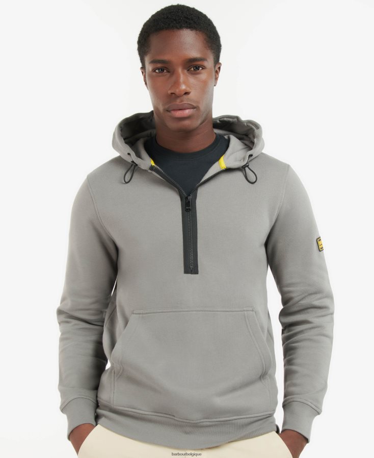 vêtements Barbour sweat à capuche zippé à écusson noir Hommes T2L6ZP1070